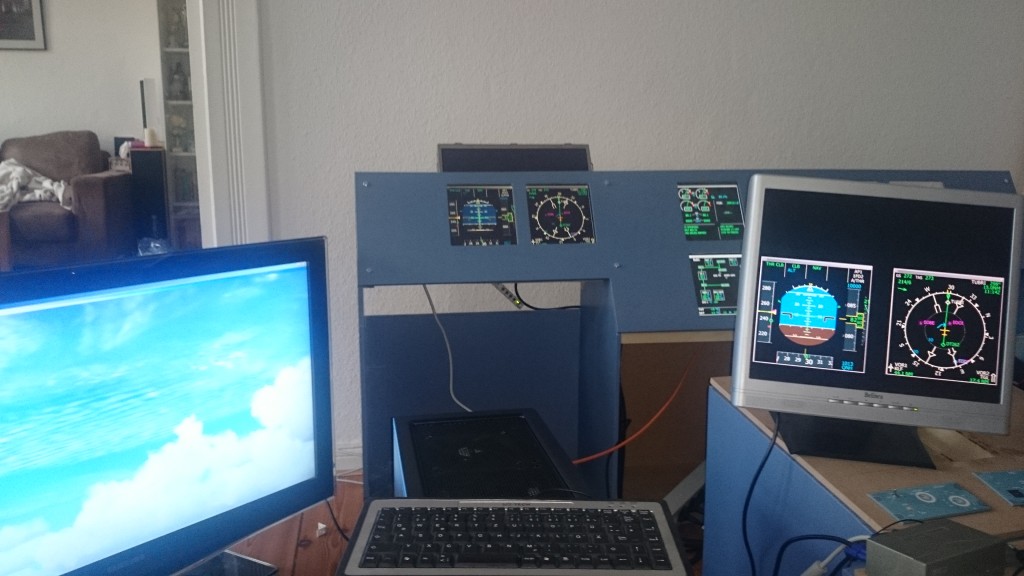 Das Multimonitor-Setup im Simulator